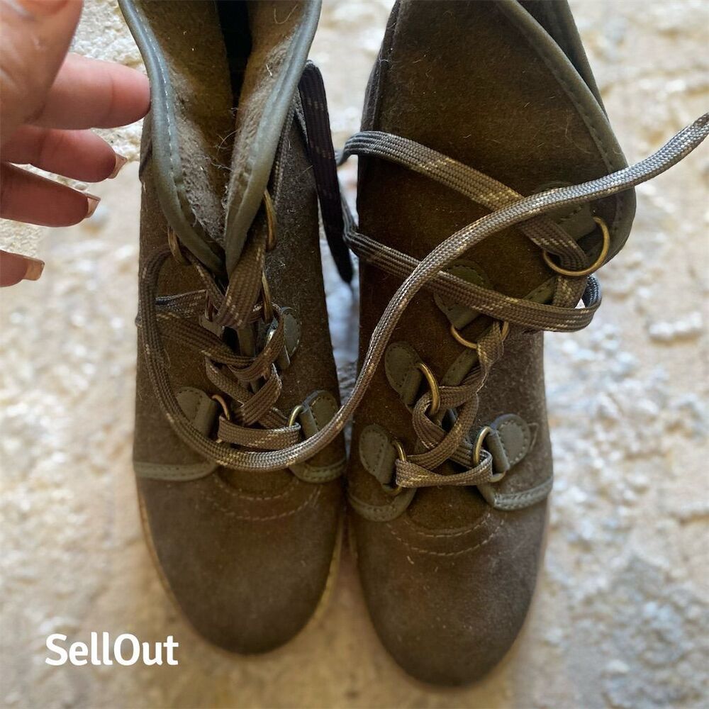 Merona Women's Green Lace-Up Ankle Chukka Boots Size 10 Casual